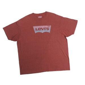 Levi's Men's Burgundy Red Logo Graphic Crewneck T-Shirt 2XL